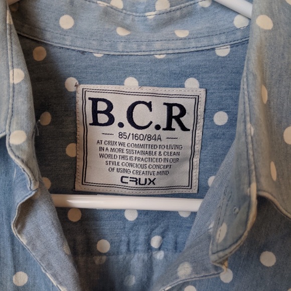 Vintage Polka Dot Chambray Button Down - Picture 3 of 5